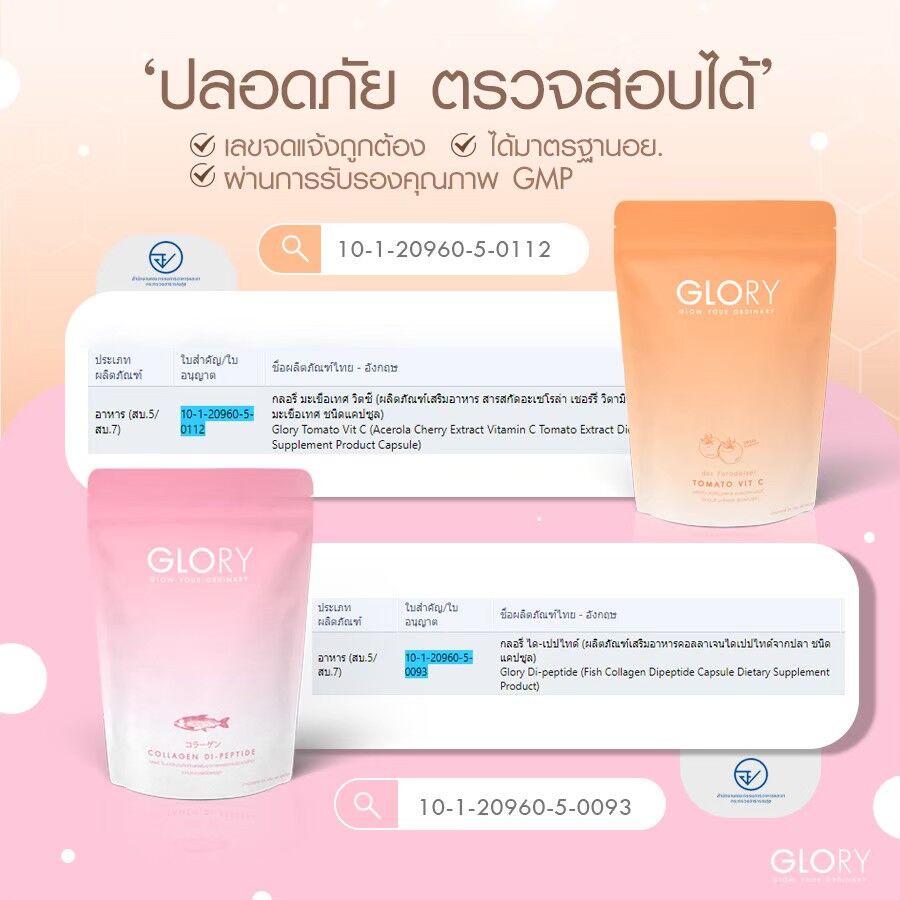 glorycollagenปลอดภัยมีอย.